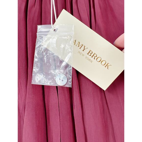 RAMY BROOK Top NEW Size S Red Cabernet Piper V-Neck Tank $265 Crepe Sleeveless - Picture 4 of 4